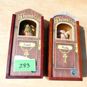 Two AnnaLee Thimble dolls Flaky and Patch