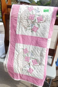 Pretty pink floral quilt
