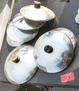 Group of 7 antique wall lamp reflectors