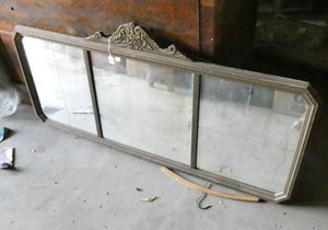 leaded glass mirror 49x23