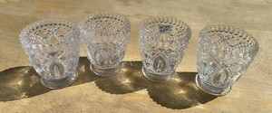 Set of 4 glass candle holders