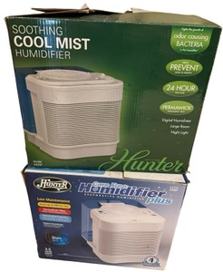 Lot of 2 Hunter Humidifiers  Cool Mist & Care Free Humidifier Plus