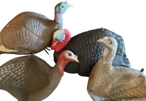 Lot of 4 Turkey Hunting Decoys  Hen & Tom Turkey Decoys