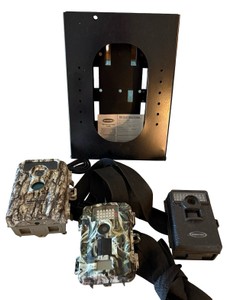 Trail Camera Lot  3 Game Cameras with Mounting Accessories