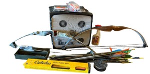 Archery Lot  Recurve Bows, Arrows, Cabelas Bolts & Accessories