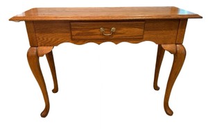 Queen Anne Style Wood Console  Sofa Table with Drawer