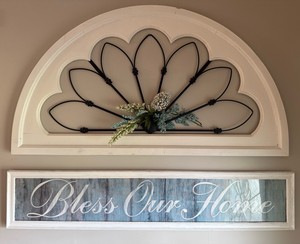 Bless Our Home Farmhouse Wall Dcor Set with Floral Accent