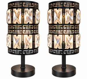 Pair of Crystal Prism Table Lamps