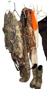 Camouflage Hunting Clothing Lot with Camo Boots