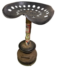 Vintage Tractor Seat Bar Stool  Repurposed Farmhouse Industrial Dcor