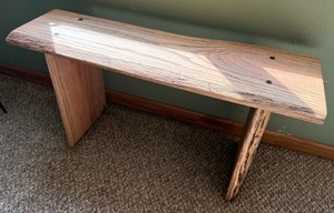 Rustic Handmade Solid Wood Bench  Primitive Farmhouse Style