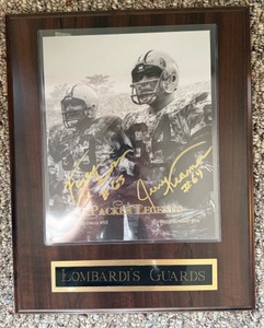 Autographed Green Bay Packers Lombardis Guards Framed Jerry Kramer & Fuzzy Thurston Print