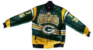 Green Bay Packers Super Bowl XXXI Champions Commemorative Jacket - Size Large