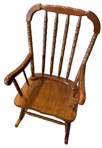 Vintage Child-Size Wooden Spindle Back Armchair