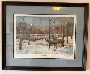 Les Kouba Opening Day Framed Whitetail Deer Hunting Print 19562500