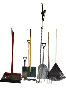 Assorted  Lawn & Garden Tools  Shovels, Rakes, Brooms & More