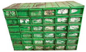 Plastic Green 36-Drawer Parts & Hardware Organizer