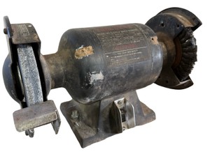 Heavy-Duty Dual-Wheel Bench Grinder with Wire Brush