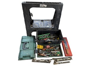 Assorted Hand Tool & Toolbox Lot  Workhorse Folding Workbench