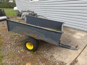 Heavy-Duty Tow-Behind Steel Utility Dump Cart  Lawn & Garden Tractor