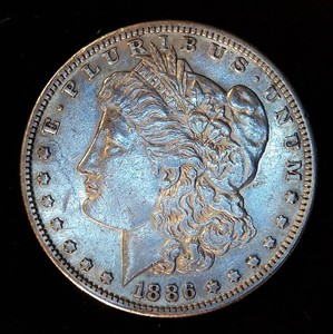 Semi Key 1886 S Morgan Dollar, XFAU, Poss SS Vam 4, Partial Luster