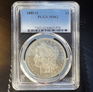 1885 O Morgan Silver Dollar PCGS MS62, Freshly Graded