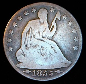 1844 O Seated Half Dollar, Original Skin