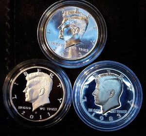 (3) Especially Nice Gem Clad Half Dollars in Airtites