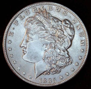 Uncirculated 1885 O Morgan Silver Dollar, Silky Luster wMinimal Bag marks