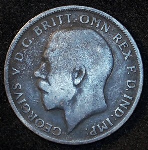 1921 Great Britain Silver Florin, F