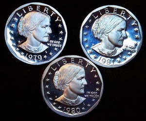(3) Proof SBA Dollars from sets, 1979, 80 & 81