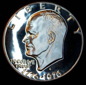 Choice Proof 1976 S Clad Eisenhower Dollar, Type 1