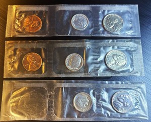 Uncirculated 1961 Coins, Denver & Philly, Sealed in Cello