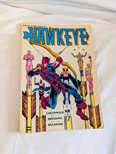 1988 Hawkeye trade paperback graphic novel published by Marvel Comics