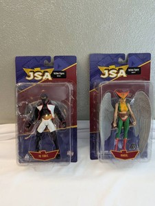 DC Direct JSA Action Figure Lot  Mr. Terrific & Hawkgirl
