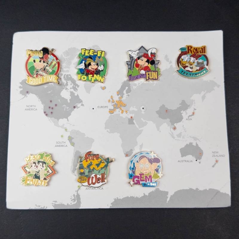 Disney Adventures by Disney Travel Pin Collection (Lot of 7)