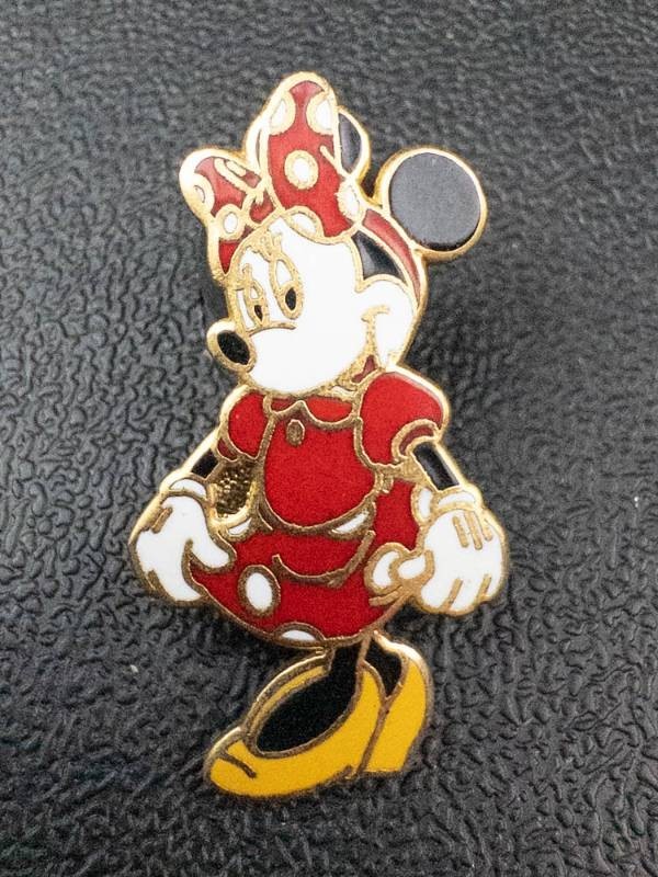 Disney Minnie Mouse Red and White Enamel Pin