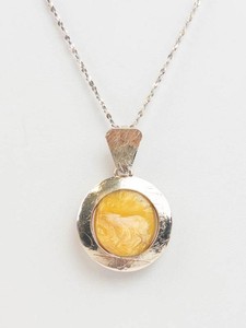 Butterscotch Amber Sterling Silver Pendant Necklace
