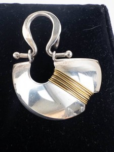 Abstract Wire Wrap Design Sterling Silver Pendant