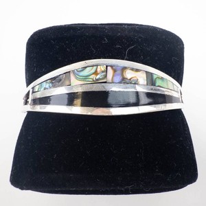 Hinged Cuff Bracelet - Alpaca Onyx & Amethyst