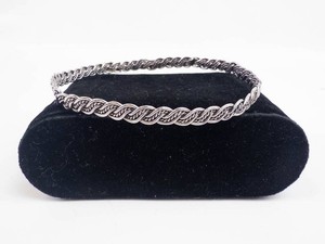 Braided Twisted Sterling Silver Wire Bangle
