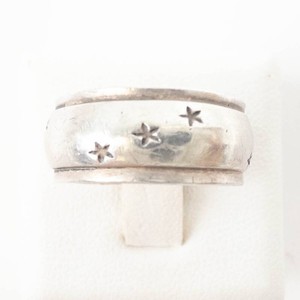 MM Sterling Silver Domed Star Band - Size 5