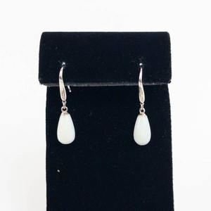 Jadite Drop Sterling Silver Earrings