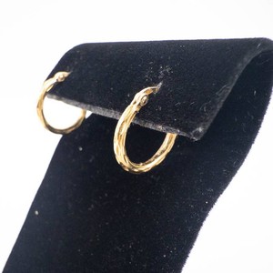 Etched Vermeil Hinged Hoop Earrings