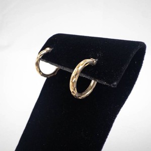 Etched Pair Hinged Hoop Earrings