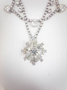 Rhinestone Necklace - Vintage Art Deco Starburst, 44in
