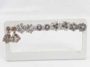 Rhinestone Clip-On Earrings - Assorted Non-Pierced Group of 5