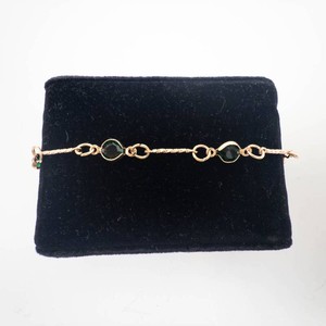 Crystal Link Chain Bracelet - Emerald Love Green Crystal