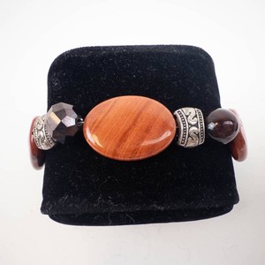 Beaded Bracelet - Natural Stone & Bead Toggle Clasp