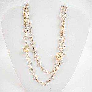 Necklace - Gold-Tone Multi-Strand Crystal Statement Necklace